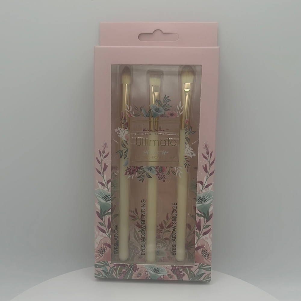 NICOLE MILLER Ultimate Eye Brush Trio, NIB